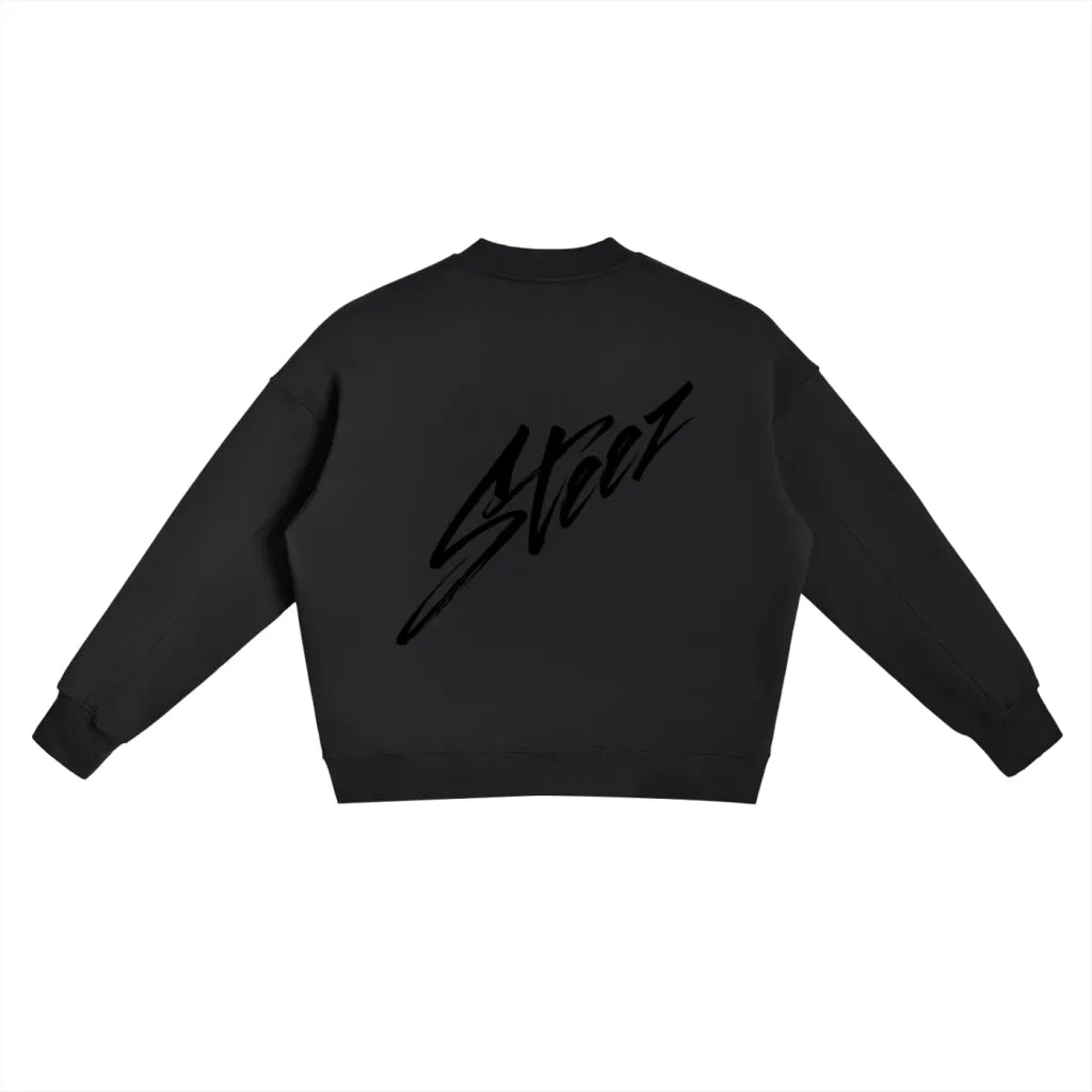 Fleece Side Slit Crewneck Sweatshirt