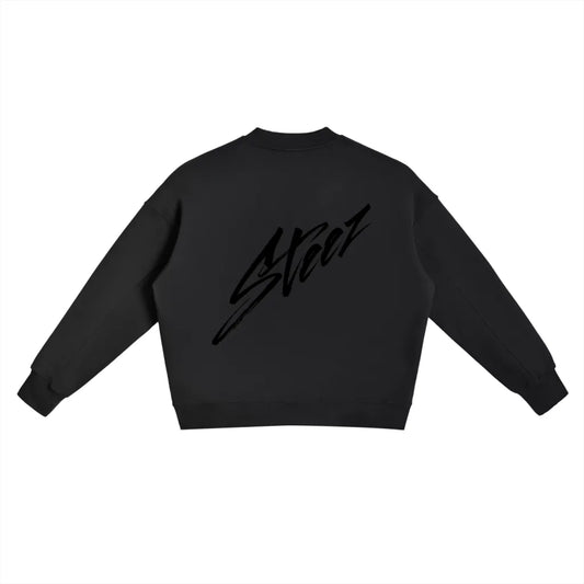 Fleece Side Slit Crewneck Sweatshirt