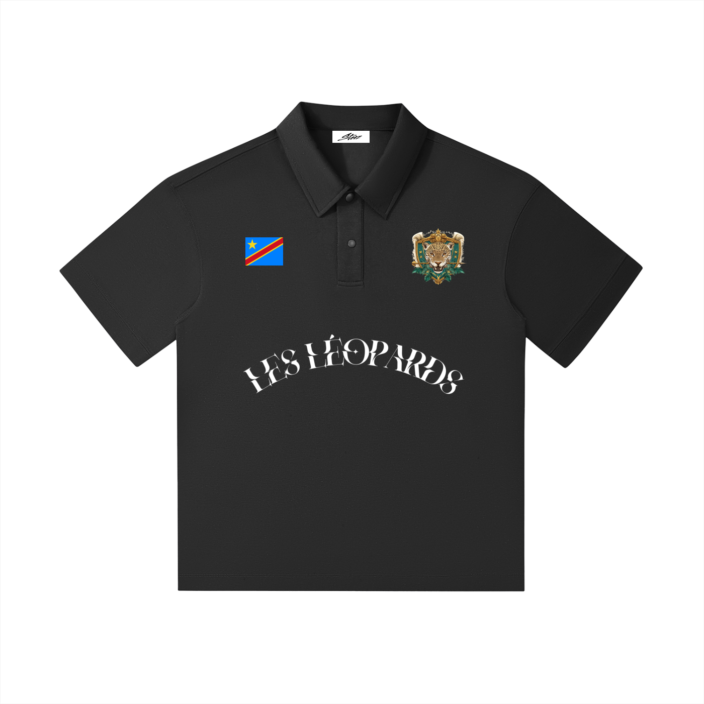 DRC Les Leopard's Polo - Black