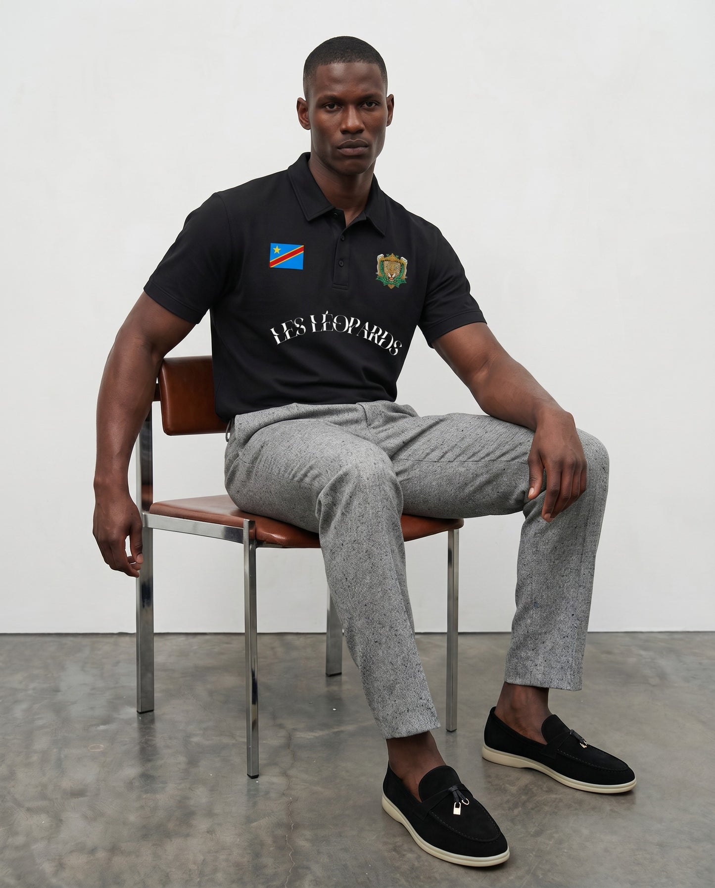 DRC Les Leopard's Polo - Black