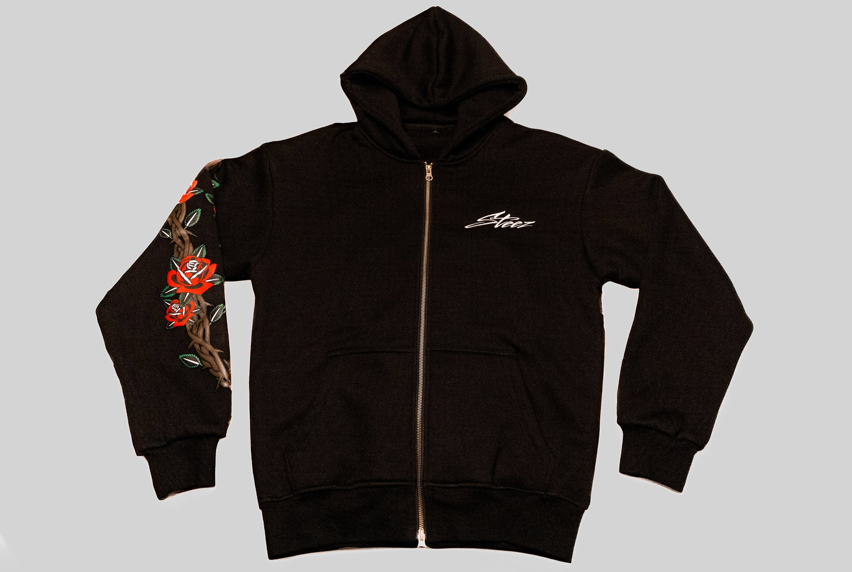 Steez Rose Puff Print Sweater