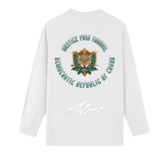 Unisex Crew Neck 270g Heavyweight 100% Cotton Drop Shoulder Long Sleeve Shirt