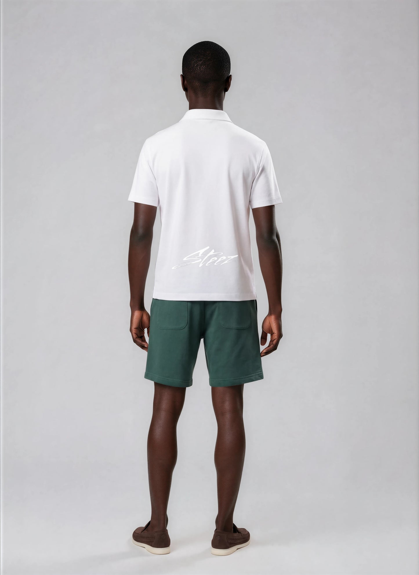 Drop Shoulder Short-Sleeve Polo